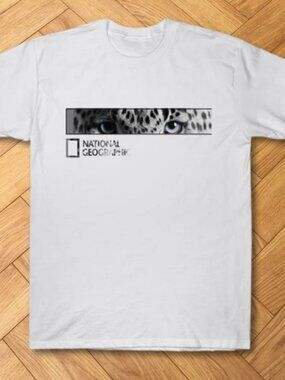 National Geographic Leopard Eyes Graphic Tee Wildcore Aesthetic